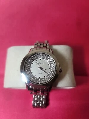 Gruen II Watch GRT-1070 Silver Tone+Rhinestones (Works) - Image 1 of 4