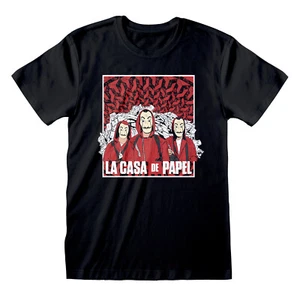 Official Money Heist T Shirt Group Shot La Casa De Papel New Small - Picture 1 of 3