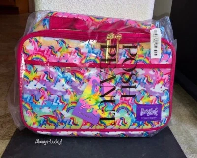 Nuevo en Paquete Posh Peanut x Lisa Frank Fiambrera Aislada Bolsa de Viaje Unicornios Arco Iris Foto 1 de 4