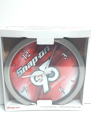 12” Round Wall Clock Battery Operated Stainless Steel color. 95th Anniversary - Image 1 of 4