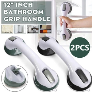 1/2x Shower Grab Bar 12" Showers Suction Bar Handle Bathroom Safety Grip Handle - Picture 1 of 22