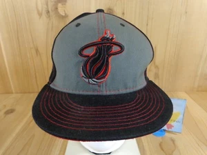 Miami Heat Baseball Cap Black Gray Red Embroidered Snapback NBA Basketball  - Picture 1 of 7