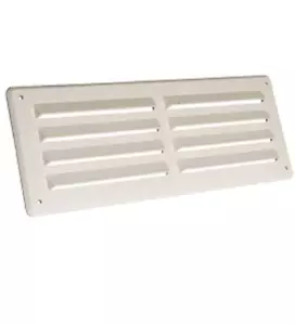 9" x 3" White Plastic Louvre Vent with Flyscreen BM463F Ventilator Grill Cover - Picture 1 of 1