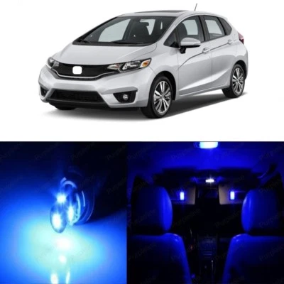 Oferta de equipamiento interior de 8 luces LED azules para Honda Fit 2015-2018 + HERRAMIENTA DE PALANCA Foto 1 de 4