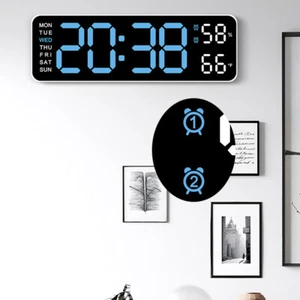 Orologio digitale orologio da parete display LED sveglia orologio con temperatura umidità/ - Foto 1 di 10