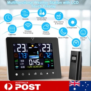 LCD Wireless Digital Weather Station Forecast Temperature Hygrometer In/outdoor - Picture 1 of 12