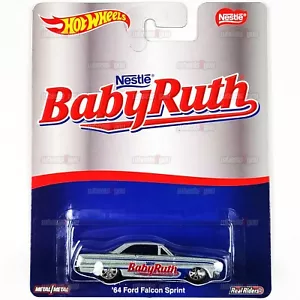 Hot Wheels 64 FORD FALCON SPRINT Baby Ruth - Pop Culture NESTLE Real Riders 1:64 - Foto 1 di 2