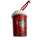 Starbucks  to go cup ceramic Ornament 2013 Red