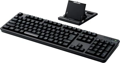 ELECOM Bluetooth Full Keyboard with Numeric Keypad, Membrane Type, Stand In - Image 1 of 4