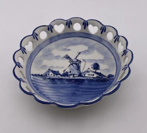 Delft Blue Decorative Bowl Windmill Made in Holland Windmill - Picture 1 of 5