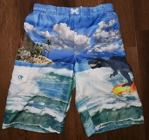 Pantalones cortos de baño OP Ocean Pacific Dinosaur Board para niños talla XL 14-16 - Imagen 1 de 3