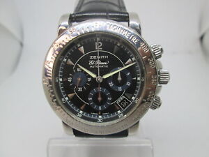 ZENITH EL PRIMERO RAINBOW FLYBACK CHRONOGRAPH STAINLESS STEEL AUTOMATIC WATCH