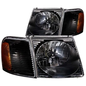 ANZO 111041 for 2001-2005 Ford Explorer Crystal Headlights Black - Bild 1 von 10