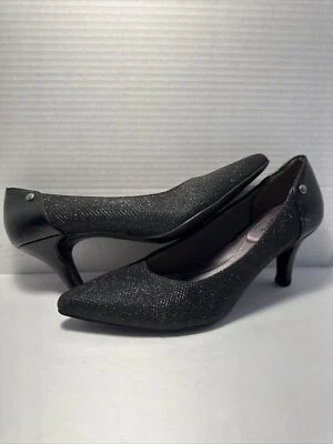 LifeStride LkNu Women's Size 8.5M Black Sparkle Pump High Heel Dress Shoes BB3 - Image 1 of 4