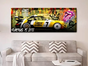 Tableau racing 911 , décoration voiture , art graphique, pop art, racing is life - Imagen 1 de 3