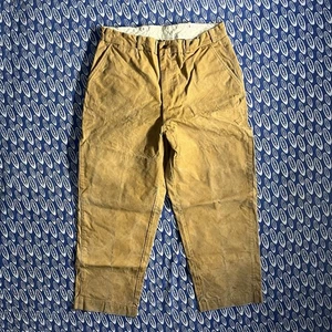 Vintage 50s Men’s Duxbak Duck Canvas Pants 100% Cotton 38x30 Tan Hunting Outdoor - Picture 1 of 17