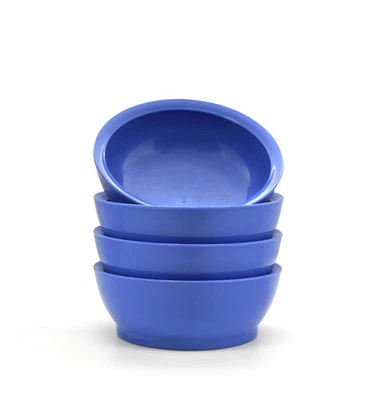 Набор больших пластиковых чаш 28 унций многоразовые кухонные миски 4 шт суп из хлопьев - Изображение 1 из 4