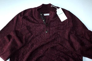Suéter Pullover Tommy Bahama Sea Swell Botón Simulado Cereza Púrpura Nuevo Mediano M - Imagen 1 de 4