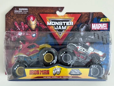 NIB Monster Jam Marvel Iron Man Vs. War Machine Monster Trucks Die Cast Toy - Image 1 of 2