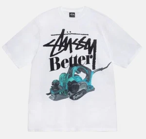 Camiseta Stussy x Better Gift Shop Built Better Camiseta Blanca - Nueva con etiquetas - Imagen 1 de 2