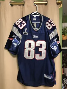 NWT Wes Welker #83 NEW ENGLAND PATRIOTS SUPER BOWL XLVI Jersey STITCHED Men’s 54 - Picture 1 of 24