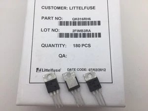 (5 piezas) QK016RH6 Littelfuse, 1000V 16A 80-80-80mA, TRIAC, alternador, (TO-220) - Imagen 1 de 1