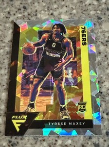 Tyrese Maxey 2020-21 Flux Basketball #208 Cracked Ice Prizm RC-Philadelphia