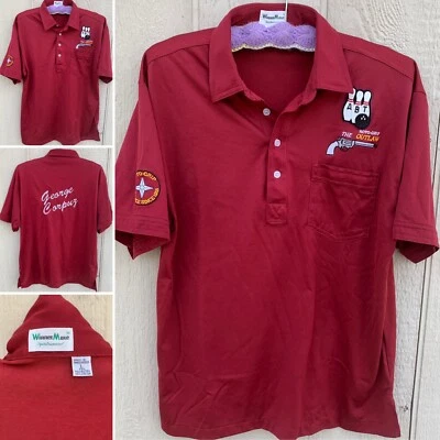 Camisa polo de boliche vintage ABT Roto-Grip The Outlaw Pocket (nombre en la parte posterior) L Foto 1 de 4