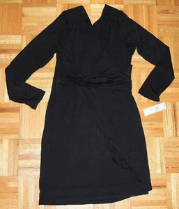 Kleid Wickeloptik S.H.E Soul Harmony Energy Damen Langarm Schwarz Designer Neu Etikett - Bild 1 von 11