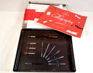 PARKER VECTOR FOUNTAIN PEN NIBS CARTRIDGES & BOOK CALLIGRAPHY GIFT SET SEALED - Picture 1 of 6