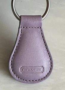 COACH VINTAGE CLÁSICO CUERO LILA LAVANDA LLAVERO NÍQUEL - Imagen 1 de 5