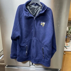 Pro Player Jacket Mens Large Yellow Jackets BlueZip Up Fleece Active - Picture 1 of 8