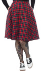 Sourpuss Bonnie Gothic Punk Rock Retro 50s Rockabilly Red Plaid Skirt SPSK96