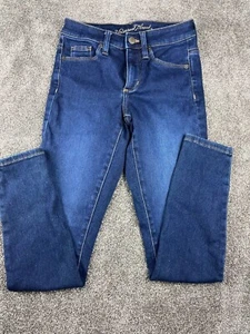 Universal Thread High Rise Skinny Jeans 00/24R Womens Dark Blue Denim - Picture 1 of 8