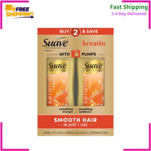 Suave Professional Keratin Infusion Shampoo & Conditioner Set, 28 fl oz, 2 Pack - Picture 1 of 12