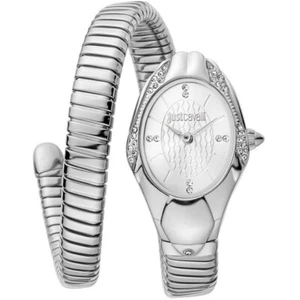 Just Cavalli Snake Women's JC1L183M0015 Septagon Glam Chic Silver Watch - Picture 1 of 1