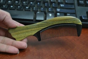 HANDMADE WOOD ANTI STATIC HAIR SANDALWOOD COMB WOMEN #T-2793 - Picture 1 of 1