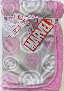 Marvel Avengers Captain America Pink Fleece Blanket 30 in x 30 in - Picture 1 of 1