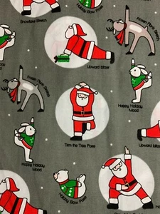 CHRISTMAS SCRUB TOP SIZES: XS, S, M, L, XL, 2XL YOGA SANTA NWT NURSE MEDICAL VET - Picture 1 of 17