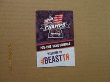 SPHL Knoxville Ice Bears Vintage 2015-2016 Team Logo Hockey Pocket Schedule