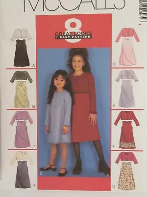 Sweet OOP McCALLS 2929 Girls Dress & Jacket in 8 Great Looks PATTERN 4-5-6 UC - Image 1 of 3