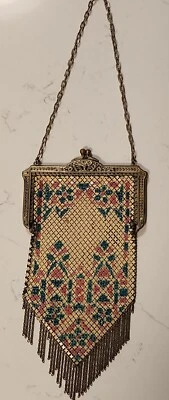 BOLSO DE MALLA ESMALTADA DE MODALIDAD - Art Deco años 20 - ¡Para la aleta que llevas dentro! Foto 1 de 4