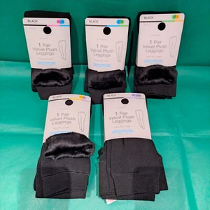 Leggings de felpa de terciopelo de terciopelo para mujer dama forrados de piel sintética negro XS S M L XL XXL - Imagen 1 de 10