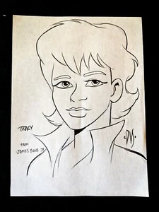 JAMES BOND JR Series Signed DAN SCHAEFER Hand Drawn Convention Art 8.5"x 11" - Picture 1 of 4