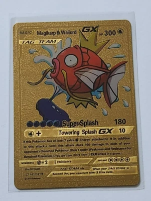 2019 POKEMON MAGIKARP & WAILORD SUPER SPLASH TOWERING SPLASH GX #161/181 - Image 1 of 2