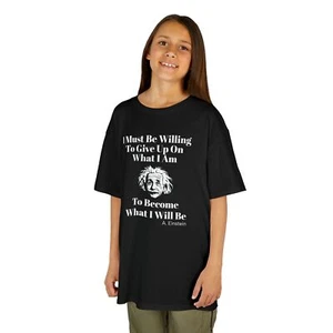 A. EINSTEIN QUOTES, KIDS GILDAN 4 SIZES/6 COLORS, PRINTED IN USA, FREE SHIPPING! - Picture 1 of 25