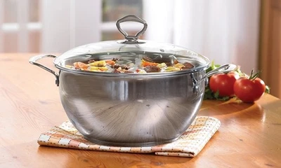 Princess House acero inoxidable clásico 8 cuartos Cazuela para servir (6776) nueva en caja Foto 1 de 3