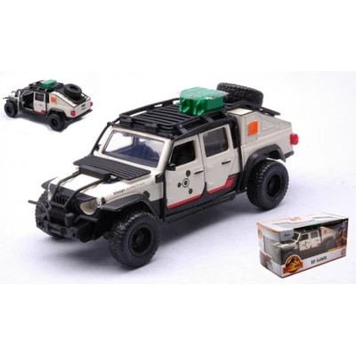 JURASSIC WORD JEEP GLADIATOR 2020 CREAM/RED 1:32 Jada Toys Movie Modellino Nuovo - Immagine 1 di 4