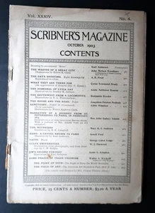 Antique October 1903 Scribners Magazine Edith Wharton A.B Frost Illustrated - Imagen 1 de 24