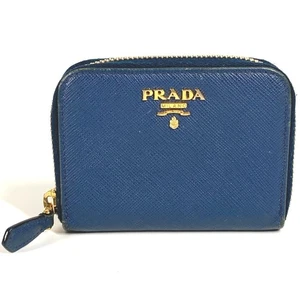 PRADA 1MM268 Safiano logo Wallet Coin Compartment Zip Around coin purse - Picture 1 of 12